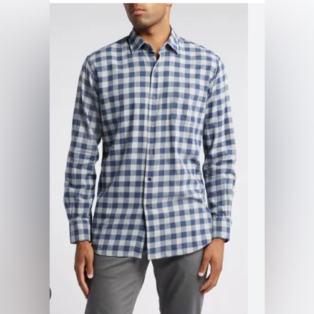 #307 PETER MILLAR Buffalo Check Button Down